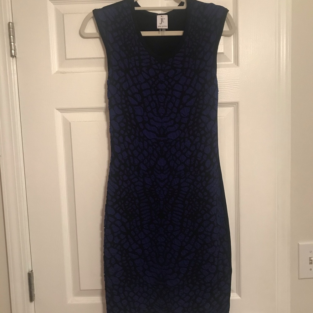 Julia Jordan Black and Blue Bodycon - Size MED